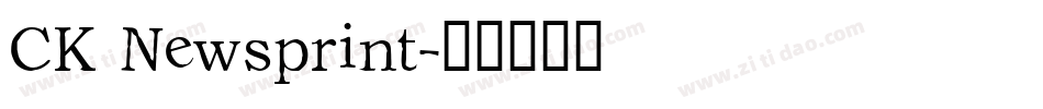 CK Newsprint字体转换